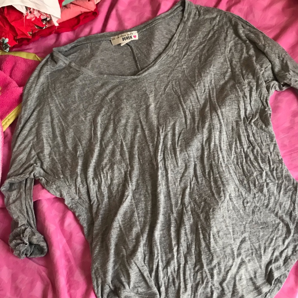 grey oversized shirt